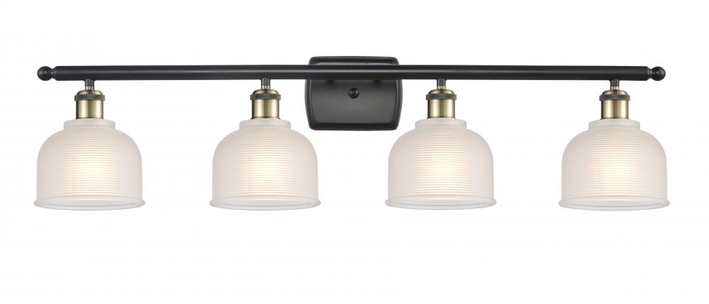 Dayton - 4 Light - 36 inch - Black Antique Brass - Bath Vanity Light