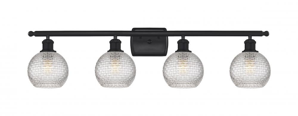 Athens - 4 Light - 36 inch - Matte Black - Bath Vanity Light