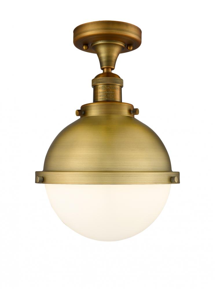 Hampden - 1 Light - 9 inch - Brushed Brass - Semi-Flush Mount