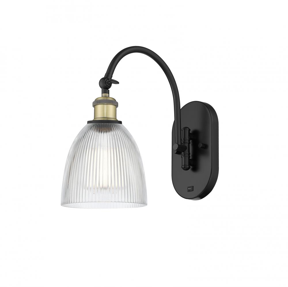 Castile - 1 Light - 6 inch - Black Antique Brass - Adjustable Swing Arm