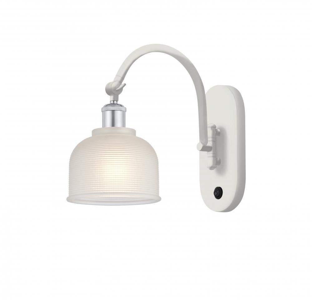 Dayton - 1 Light - 6 inch - White Polished Chrome - Adjustable Swing Arm