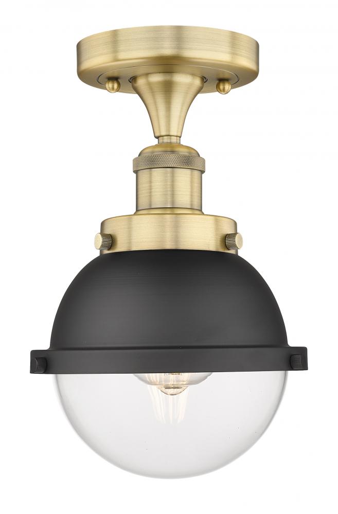 Hampden - 1 Light - 7 inch - Brushed Brass - Semi-Flush Mount