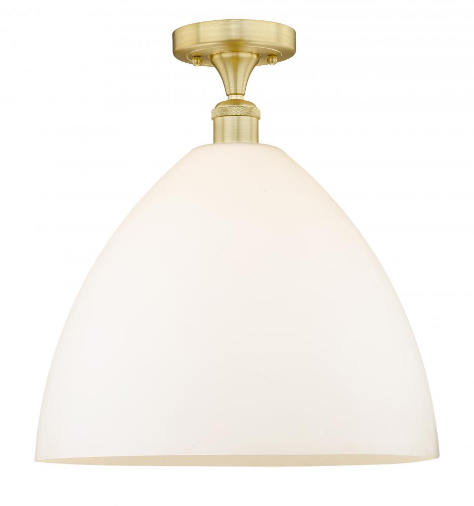 Bristol - 1 Light - 16 inch - Satin Gold - Semi-Flush Mount