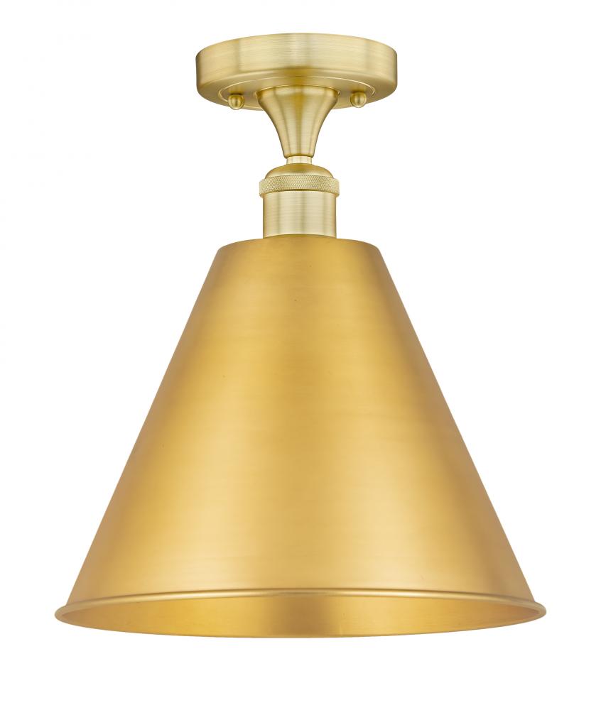 Berkshire - 1 Light - 12 inch - Satin Gold - Semi-Flush Mount