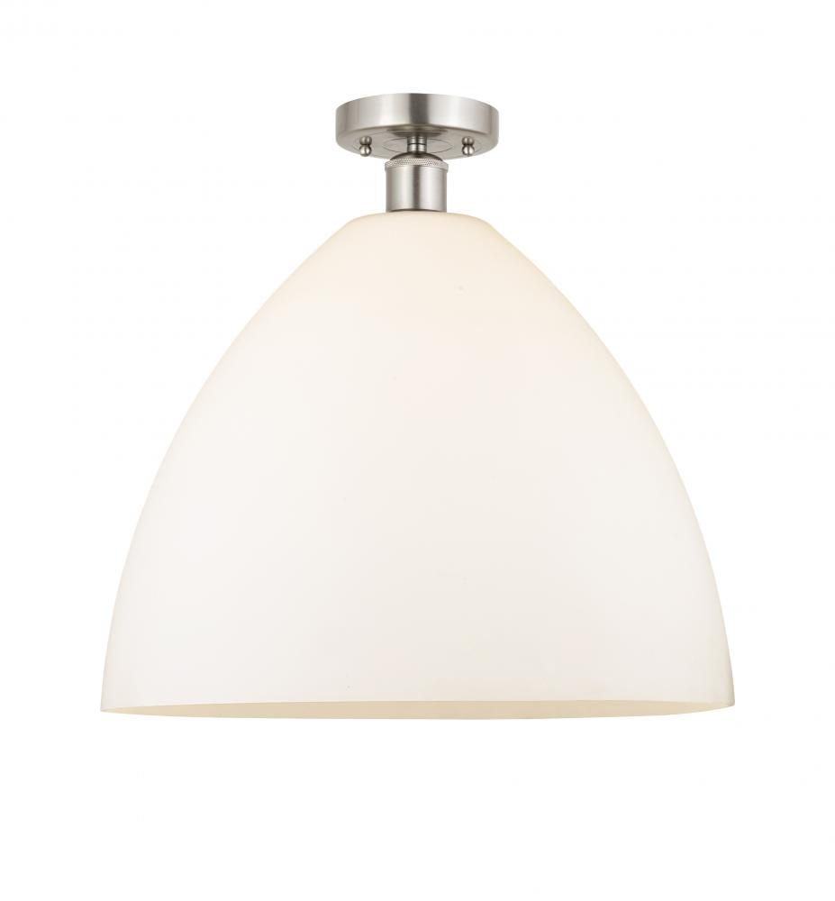 Bristol - 1 Light - 16 inch - Brushed Satin Nickel - Semi-Flush Mount