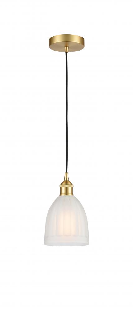 Brookfield - 1 Light - 6 inch - Satin Gold - Cord hung - Mini Pendant