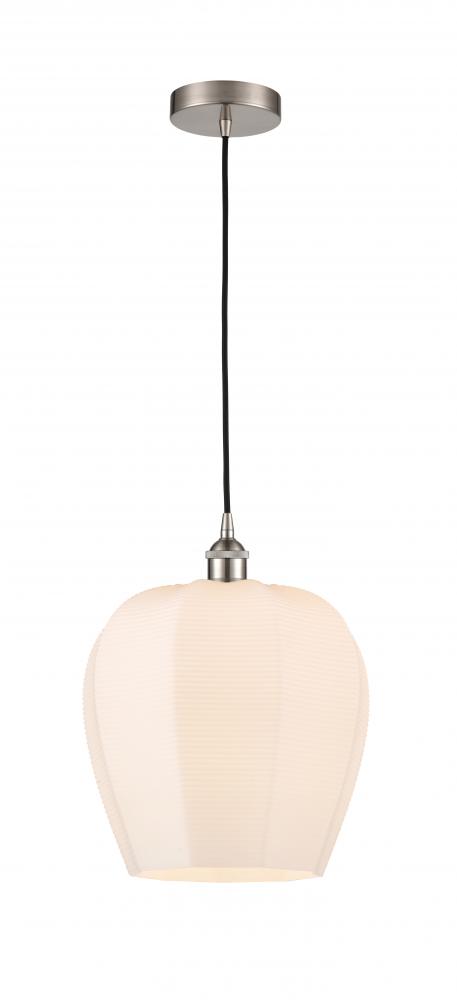 Norfolk - 1 Light - 12 inch - Brushed Satin Nickel - Cord hung - Mini Pendant