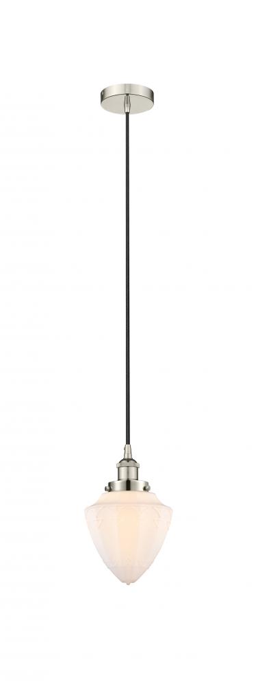 Bullet - 1 Light - 7 inch - Polished Nickel - Mini Pendant