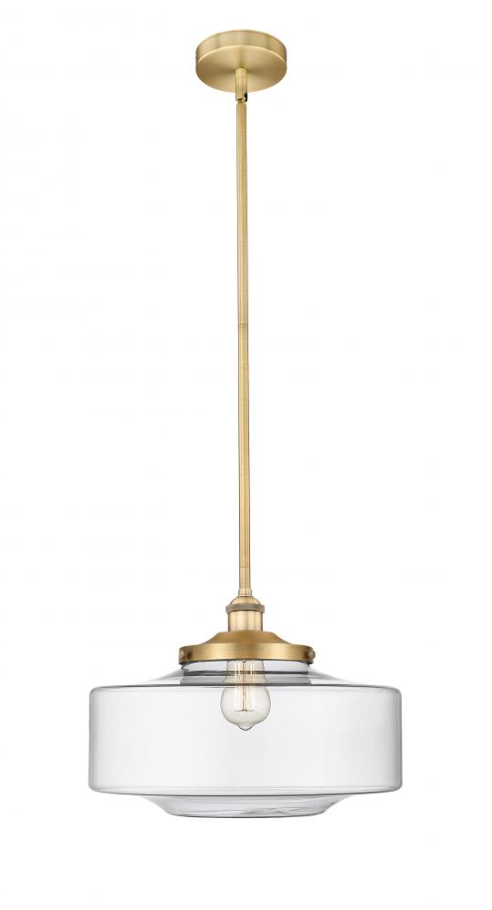 Bridgeton - 1 Light - 16 inch - Brushed Brass - Stem Hung - Mini Pendant