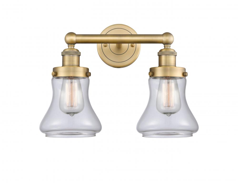 Bellmont - 2 Light - 15 inch - Brushed Brass - Bath Vanity Light