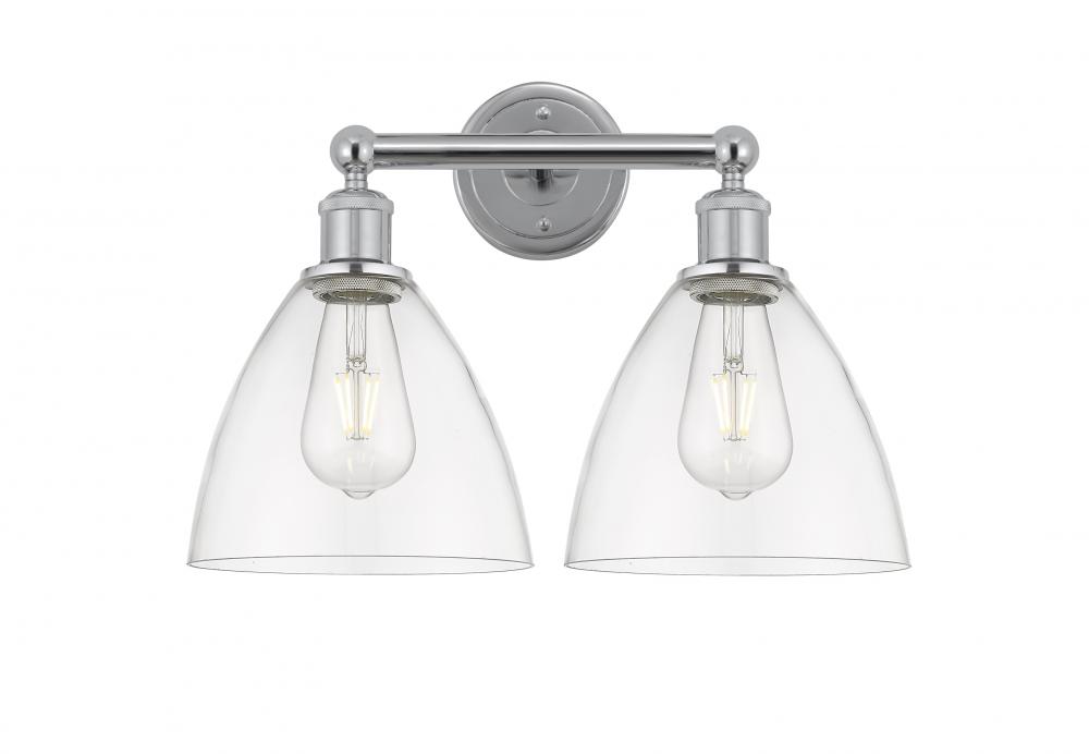 Bristol - 2 Light - 17 inch - Polished Chrome - Bath Vanity Light