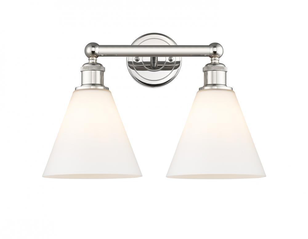 Berkshire - 2 Light - 17 inch - Polished Nickel - Bath Vanity Light