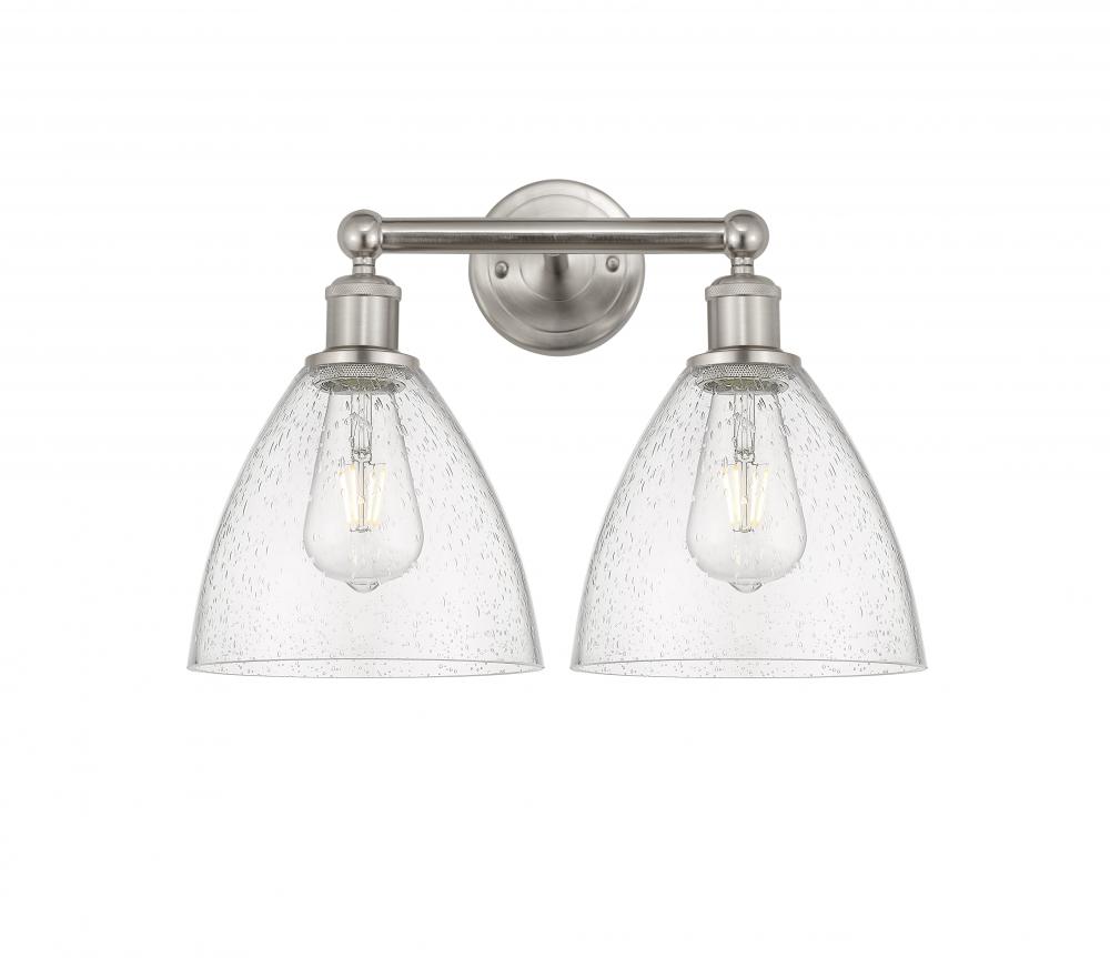 Bristol - 2 Light - 17 inch - Brushed Satin Nickel - Bath Vanity Light