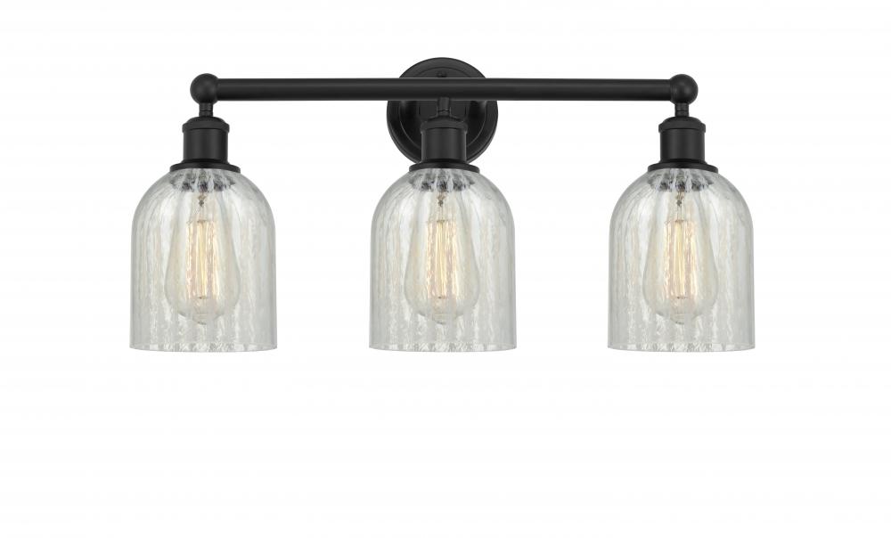 Caledonia - 3 Light - 23 inch - Matte Black - Bath Vanity Light