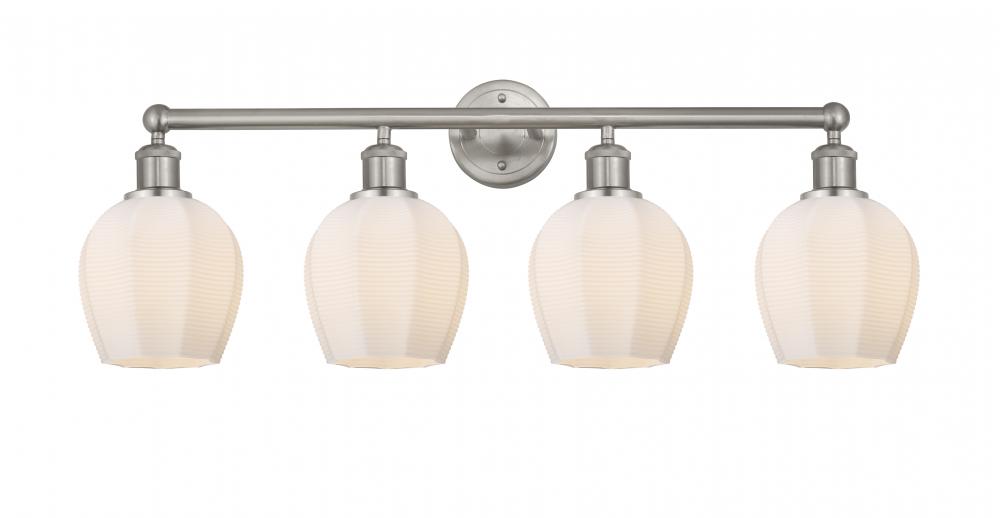 Norfolk - 4 Light - 33 inch - Brushed Satin Nickel - Bath Vanity Light