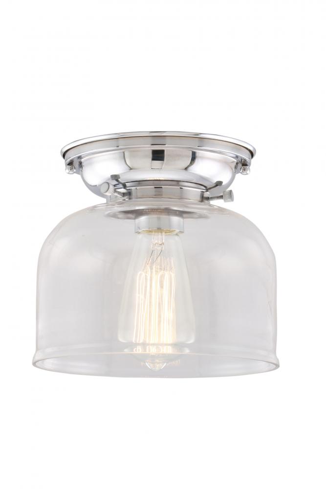 Bell - 1 Light - 8 inch - Polished Chrome - Flush Mount