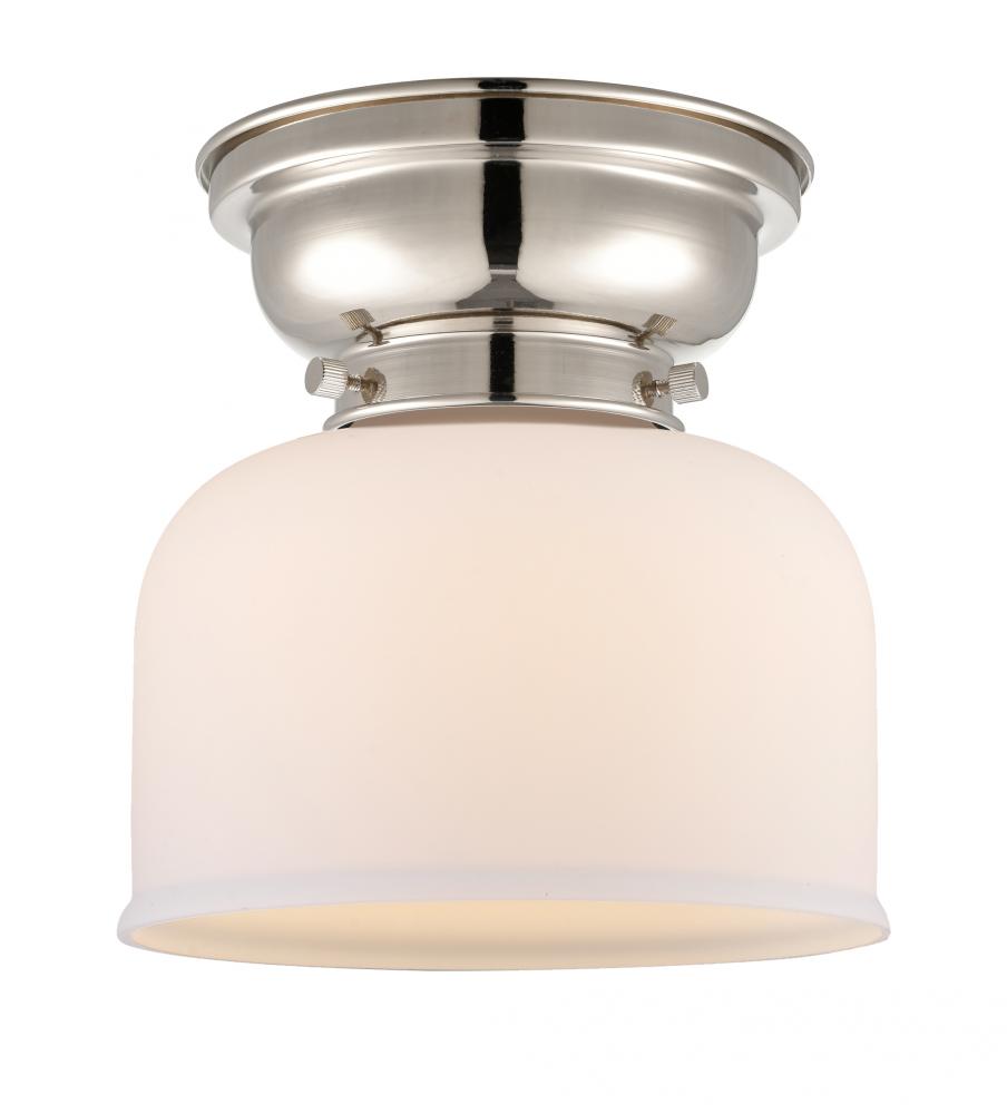 Bell - 1 Light - 8 inch - Polished Nickel - Flush Mount