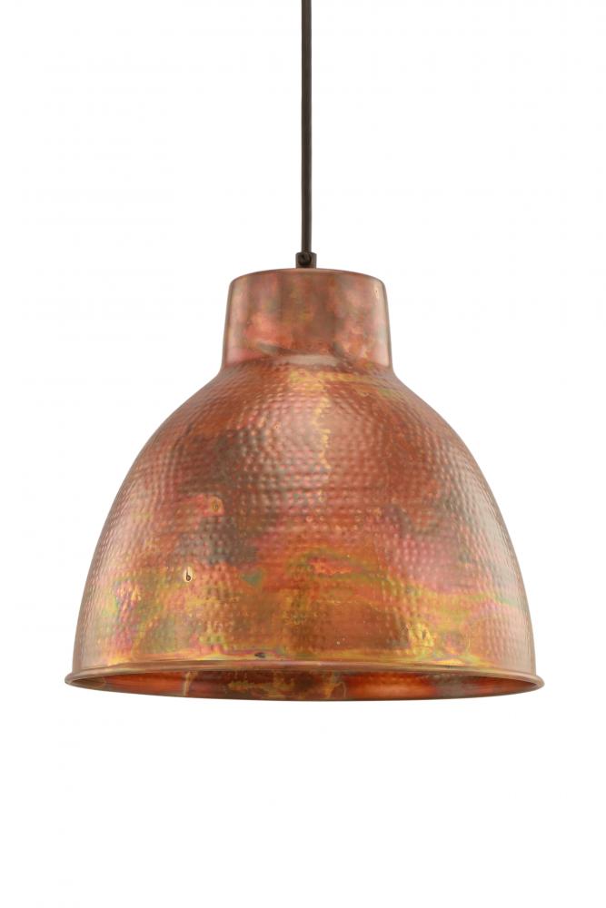 Charita - 1 Light - 11 inch - Burnt Copper - Cord hung - Mini Pendant