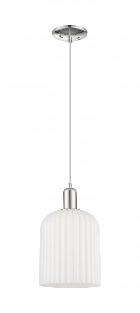 Bridal Veil - 1 Light - 8 inch - Polished Nickel - Cord hung - Mini Pendant