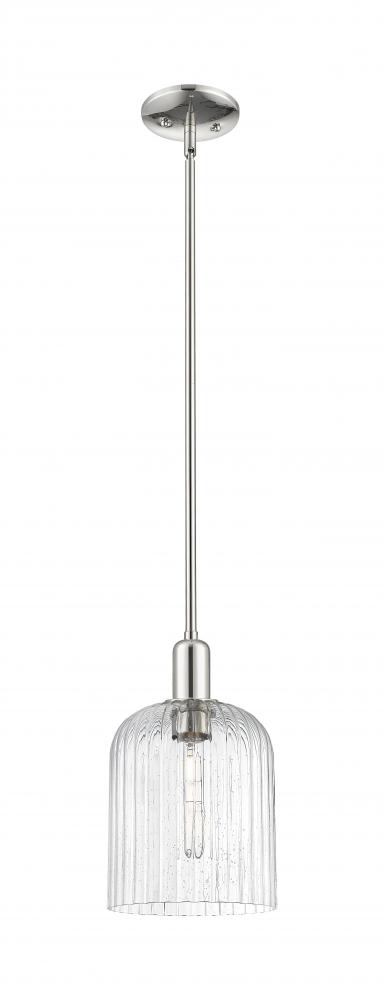 Bridal Veil - 1 Light - 8 inch - Polished Nickel - Mini Pendant