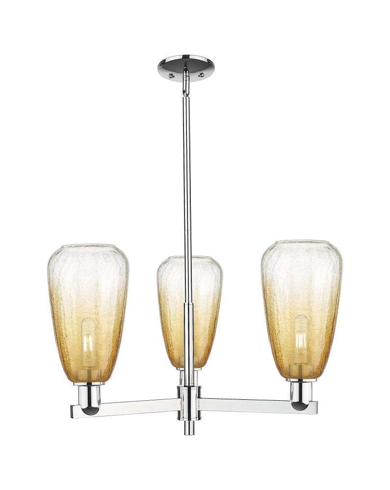 Brookhaven Almond - 3 Light - 18 inch - Polished Chrome - Pendant