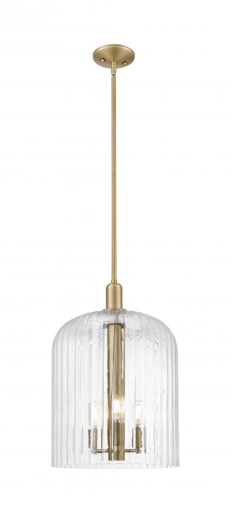 Bridal Veil - 1 Light - 12 inch - Brushed Brass - Mini Pendant