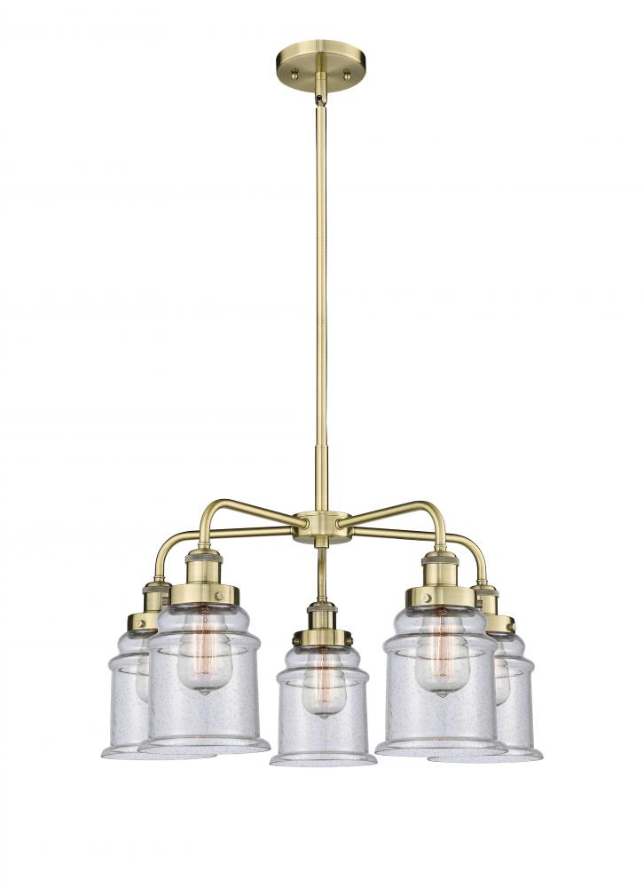 Whitney - 5 Light - 25 inch - Antique Brass - Chandelier