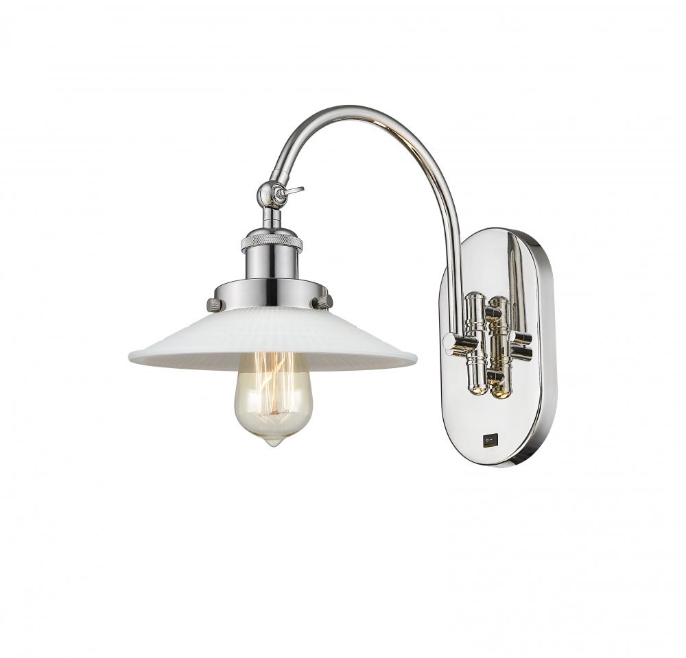 Halophane - 1 Light - 9 inch - Polished Nickel - Sconce