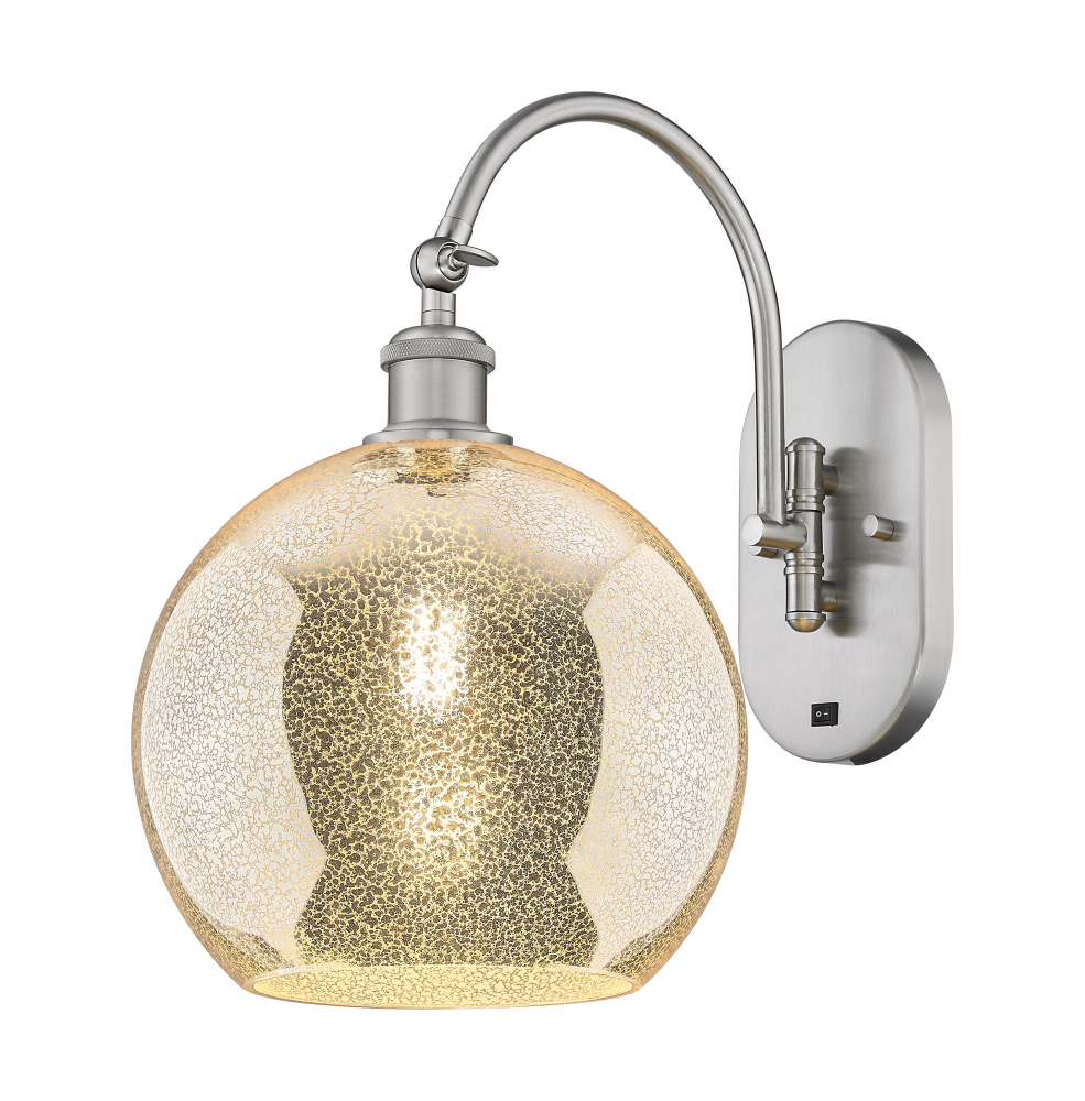 Athens - 1 Light - 10 inch - Brushed Satin Nickel - Adjustable - Sconce