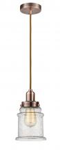 Innovations Lighting 100AC-10CR-0H-AC-G184 - Whitney - 1 Light - 8 inch - Antique Copper - Cord hung - Mini Pendant