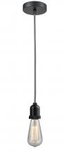 Innovations Lighting 100BK-10BW-0BK - Whitney - 1 Light - 2 inch - Matte Black - Cord hung - Mini Pendant