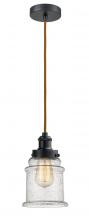 Innovations Lighting 100BK-10CR-1H-BK-G184 - Edison - 1 Light - 8 inch - Matte Black - Cord hung - Mini Pendant