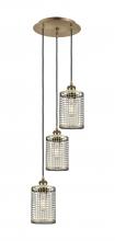 Innovations Lighting 113B-3P-AB-M18-AB - Nestbrook - 3 Light - 11 inch - Antique Brass - Cord hung - Multi Pendant