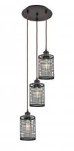 Innovations Lighting 113B-3P-OB-M18-OB - Nestbrook - 3 Light - 11 inch - Oil Rubbed Bronze - Cord hung - Multi Pendant