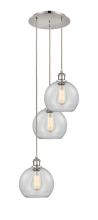 Innovations Lighting 113B-3P-PN-G122-8 - Athens - 3 Light - 15 inch - Polished Nickel - Cord Hung - Multi Pendant