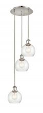 Innovations Lighting 113B-3P-PN-G124-6 - Athens - 3 Light - 12 inch - Polished Nickel - Cord Hung - Multi Pendant