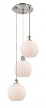 Innovations Lighting 113B-3P-SN-G121-8 - Athens - 3 Light - 15 inch - Brushed Satin Nickel - Cord Hung - Multi Pendant