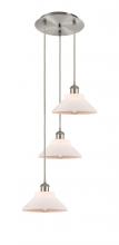 Innovations Lighting 113B-3P-SN-G131 - Orwell - 3 Light - 15 inch - Brushed Satin Nickel - Cord Hung - Multi Pendant