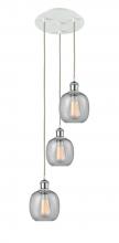 Innovations Lighting 113B-3P-WPC-G104 - Belfast - 3 Light - 13 inch - White Polished Chrome - Cord Hung - Multi Pendant