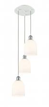 Innovations Lighting 113B-3P-WPC-G558-6GWH - Bella - 3 Light - 12 inch - White Polished Chrome - Cord Hung - Multi Pendant