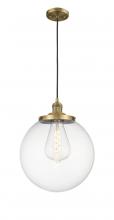 Innovations Lighting 201C-BB-G202-14 - Beacon - 1 Light - 14 inch - Brushed Brass - Cord hung - Mini Pendant