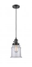 Innovations Lighting 201CSW-OB-G182 - Canton - 1 Light - 6 inch - Oil Rubbed Bronze - Cord hung - Mini Pendant