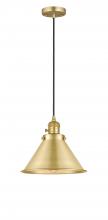 Innovations Lighting 201CSW-SG-M10-SG - Briarcliff - 1 Light - 10 inch - Satin Gold - Cord hung - Mini Pendant