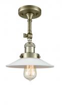 Innovations Lighting 201F-AB-G1 - Halophane - 1 Light - 9 inch - Antique Brass - Semi-Flush Mount