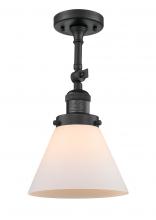 Innovations Lighting 201F-BK-G41-LED - Cone - 1 Light - 8 inch - Matte Black - Adjustable Semi-Flush Mount