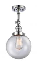 Innovations Lighting 201F-PC-G202-8 - Beacon - 1 Light - 8 inch - Polished Chrome - Semi-Flush Mount