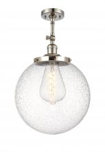 Innovations Lighting 201F-PN-G204-14 - Beacon - 1 Light - 14 inch - Polished Nickel - Adjustable Semi-Flush Mount