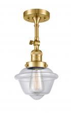 Innovations Lighting 201F-SG-G532 - Oxford - 1 Light - 7 inch - Satin Gold - Semi-Flush Mount