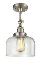Innovations Lighting 201F-SN-G72-LED - Bell - 1 Light - 8 inch - Brushed Satin Nickel - Adjustable Semi-Flush Mount