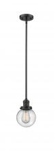Innovations Lighting 201S-OB-G204-6 - Beacon - 1 Light - 6 inch - Oil Rubbed Bronze - Stem Hung - Mini Pendant